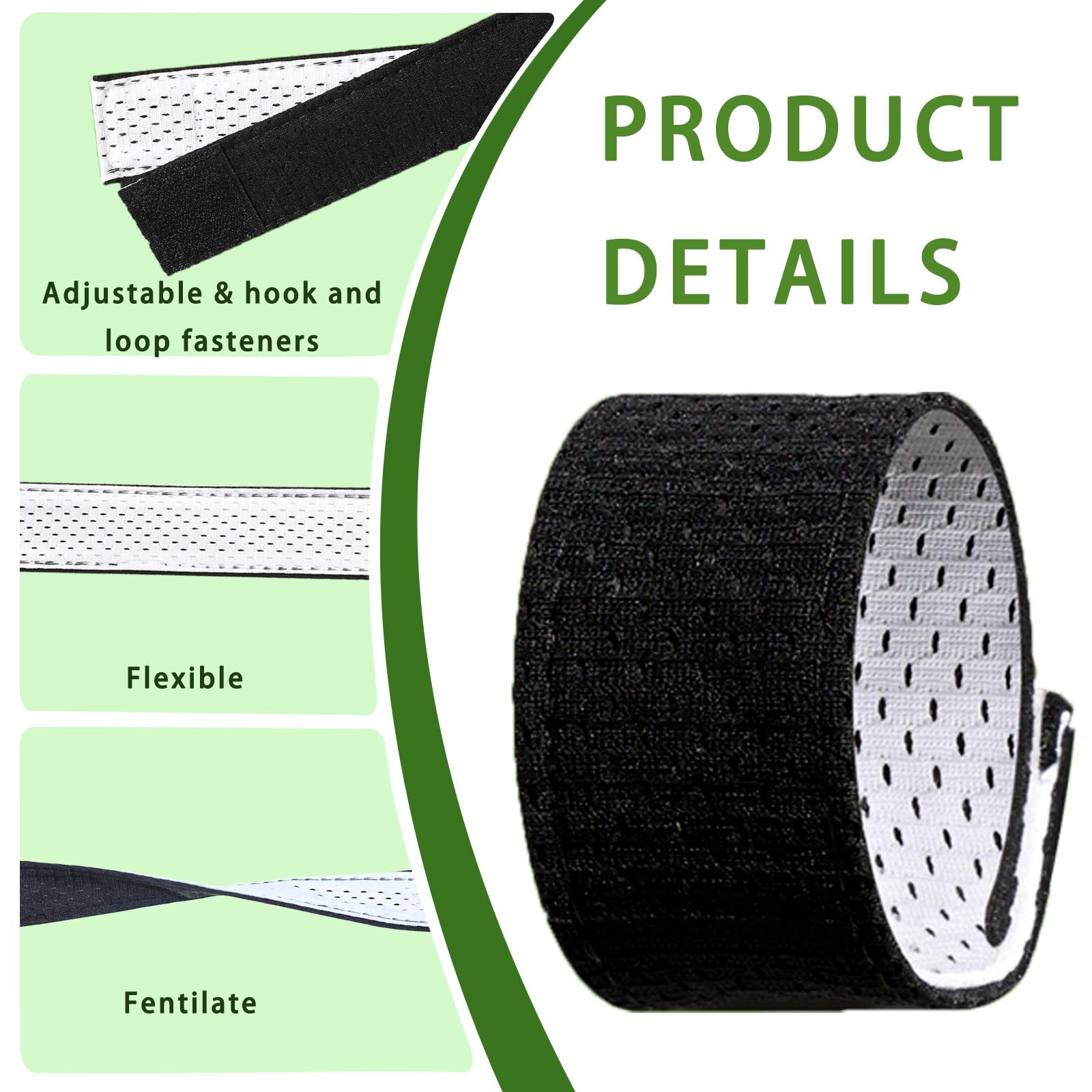CASYUNE adjustable hook-and-loop detail showing secure customizable fit