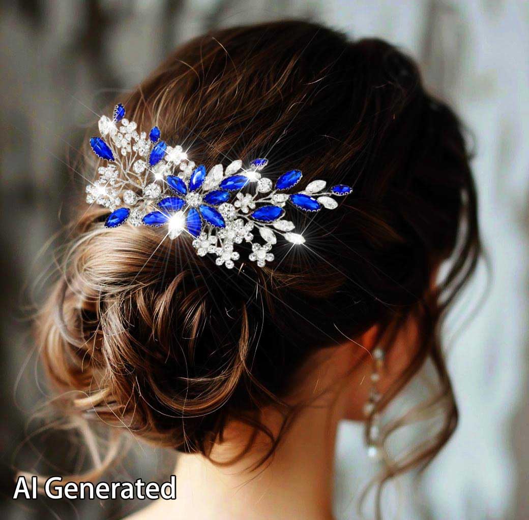 Catery side profile on model demonstrating low chignon accent and elegance