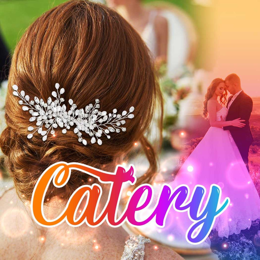 Catery comb used in half-up hairstyle showing versatility benefit: complements many looks