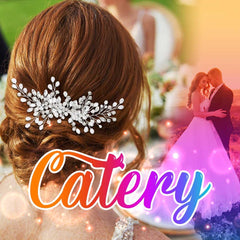 Catery comb used in half-up hairstyle showing versatility benefit: complements many looks