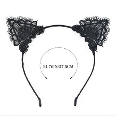 Catery headband worn with Halloween costume adding playful style benefit