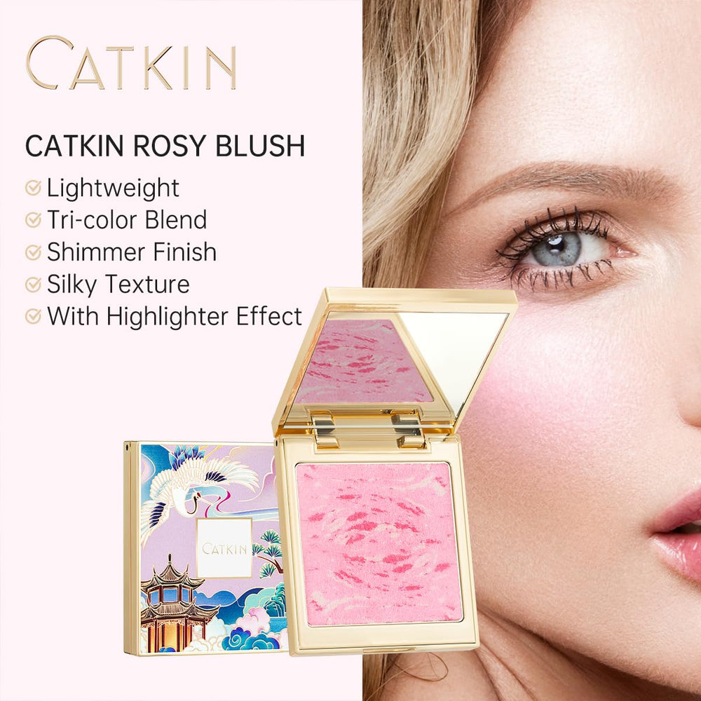 Catkin brush swatch on skin demonstrates buildable color and natural glow