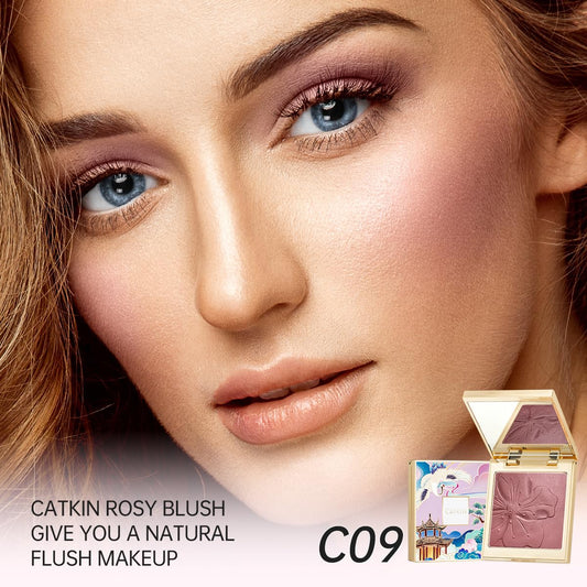 Catkin open pan showing baked pink texture for smooth, blendable application