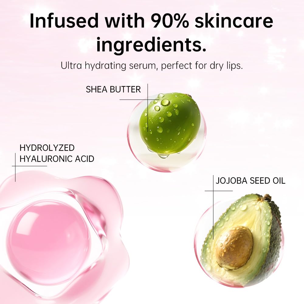 Catkin gloss texture swipe highlighting high-shine, non-sticky finish benefit