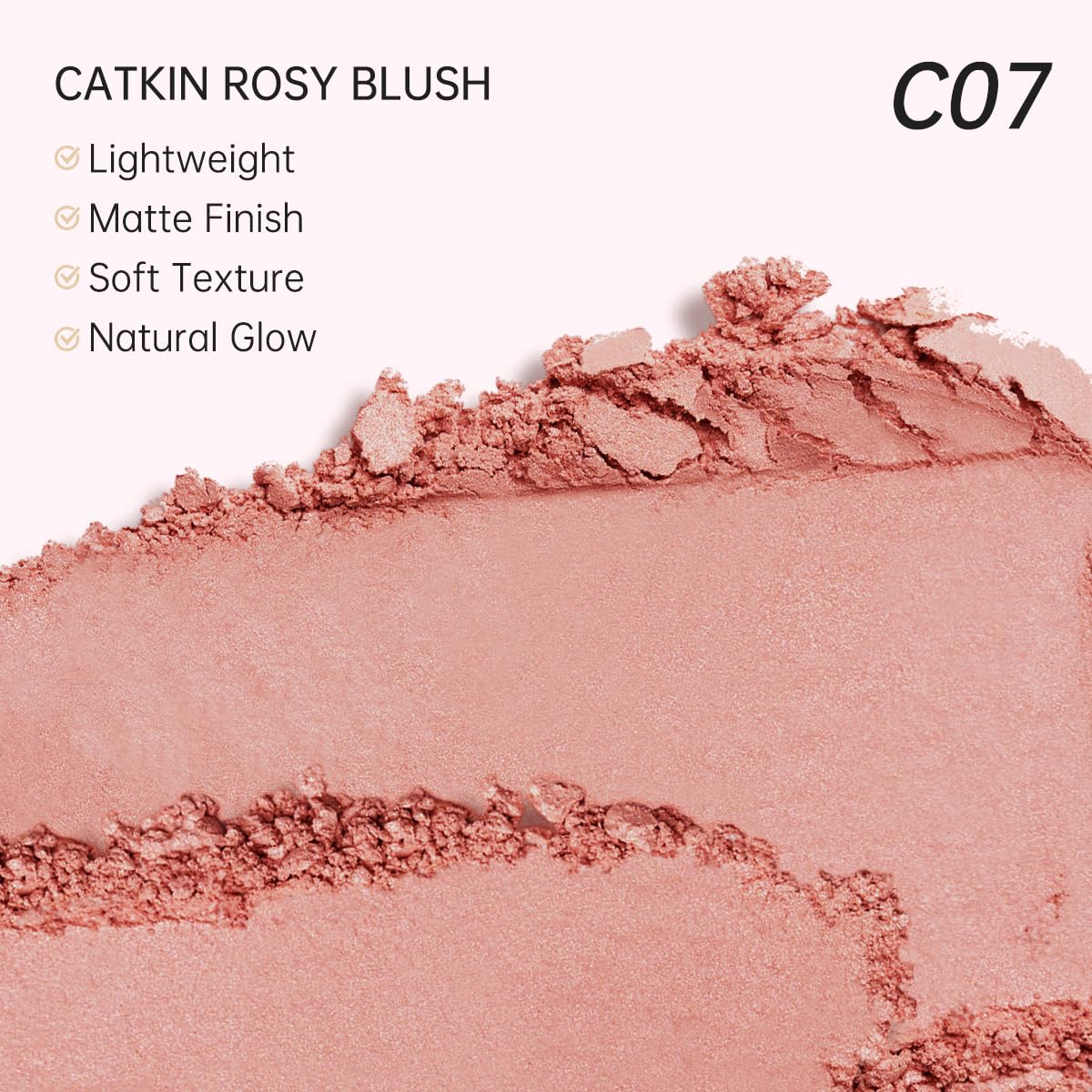 Catkin packaging label close-up showing ingredients and long-wear benefit