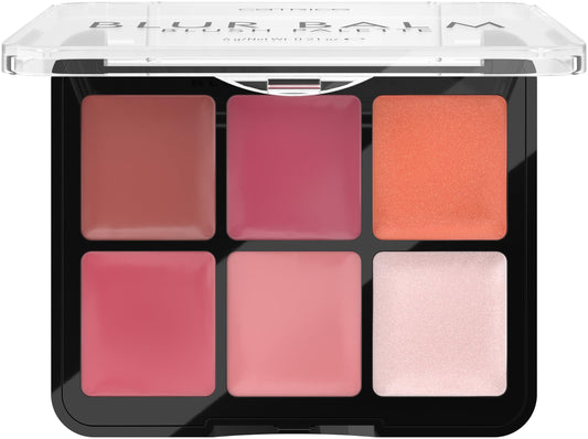 Catrice close-up of individual pans highlighting creamy balm-to-powder texture