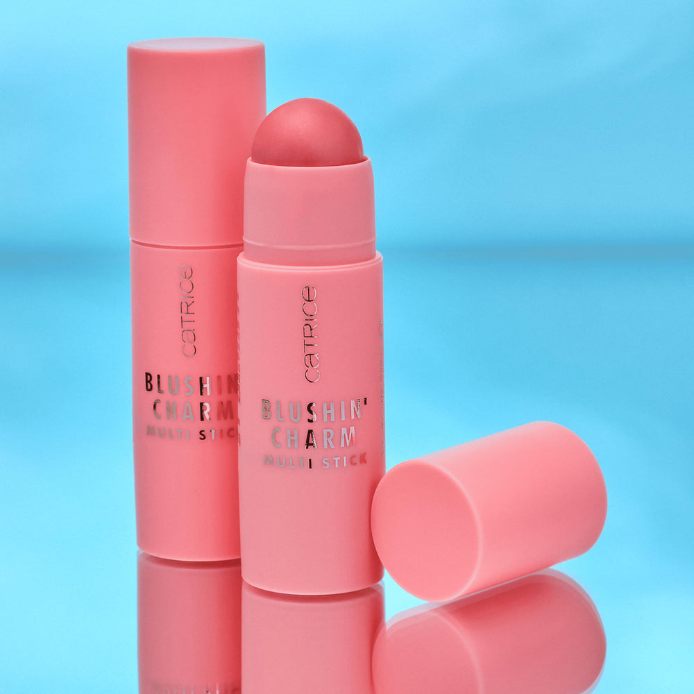 Catrice Blushin' Charm tapped on lips adding moisturizing tint and shine