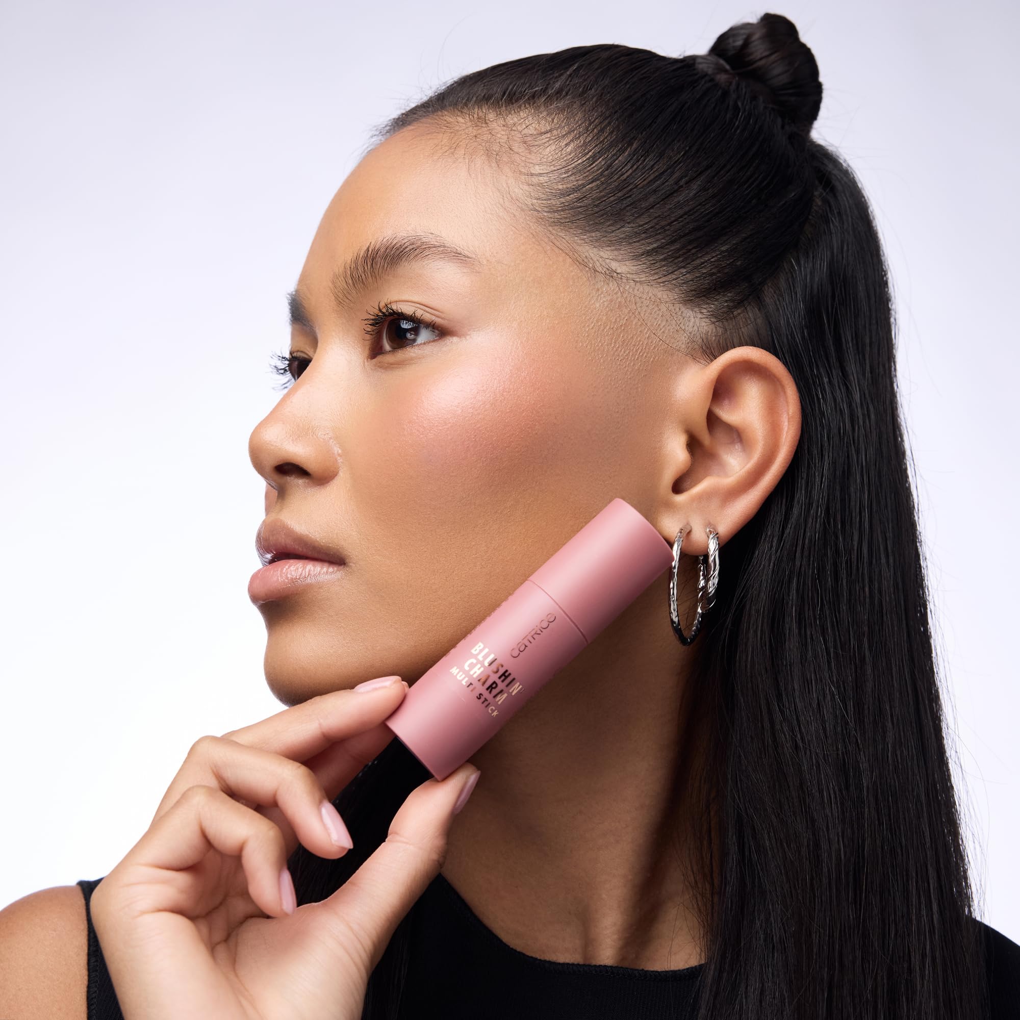 Catrice Blushin' Charm swatch on arm showing buildable Radiant Honey benefit