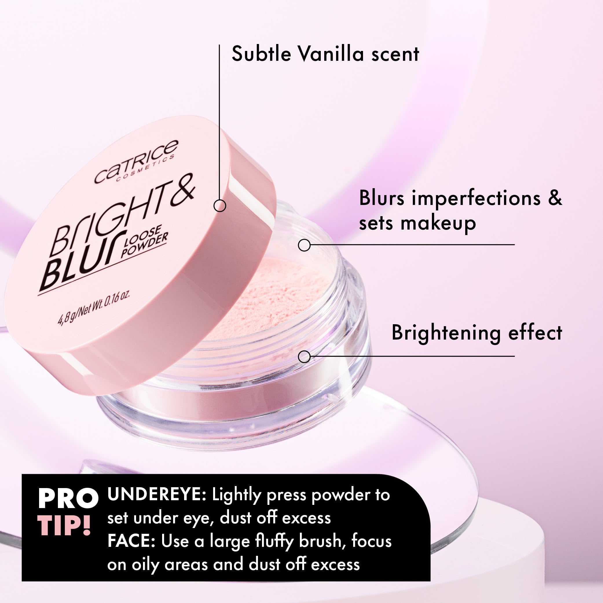 Catrice Cosmetics powder texture close-up highlighting ultra-fine blur benefit