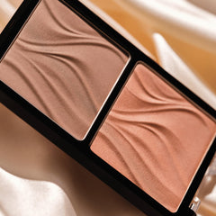 Catrice brush applying bronzer, blending smoothly and evenly
