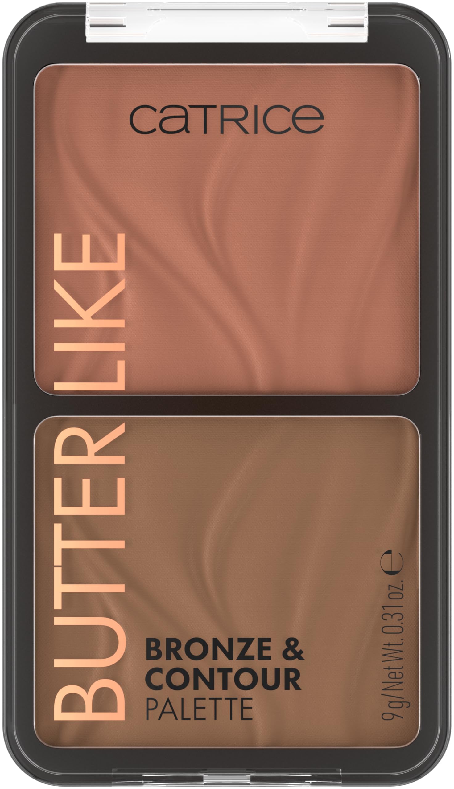 Catrice front-open palette showing bronzer and contour, easy sculpting