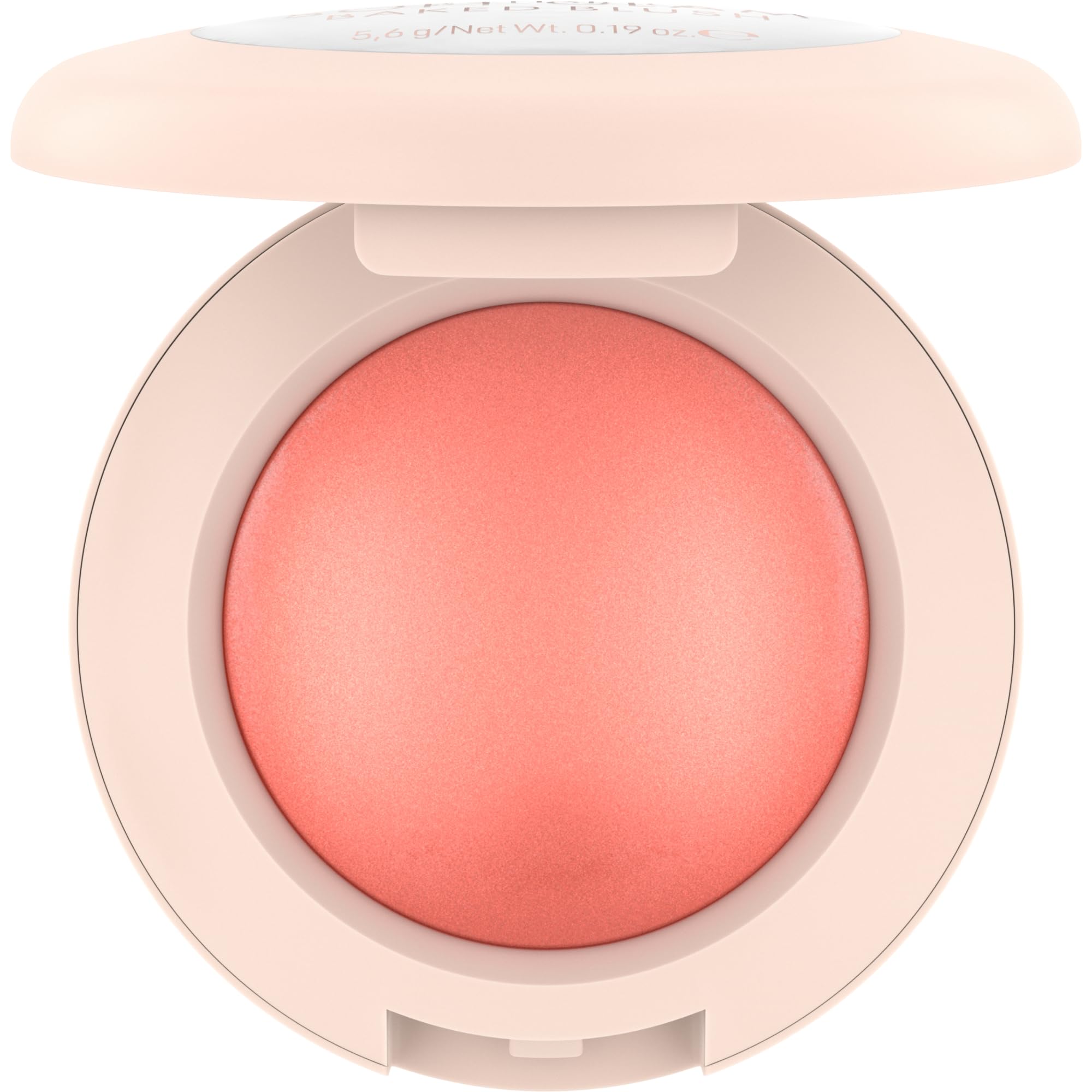 Catrice swatch of Cheeky Coral on skin illustrating buildable, luminous color