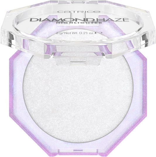Catrice compact open displaying shimmering pan and easy application benefit