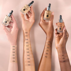 Catrice before and after comparison showing coverage improvement and skin-evening benefit