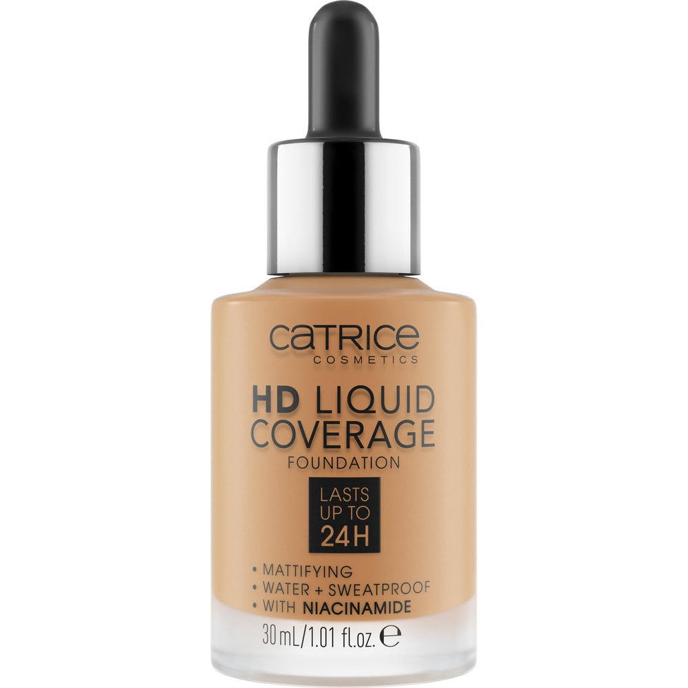 Catrice close-up dropper releasing a drop, illustrating controlled product use benefit