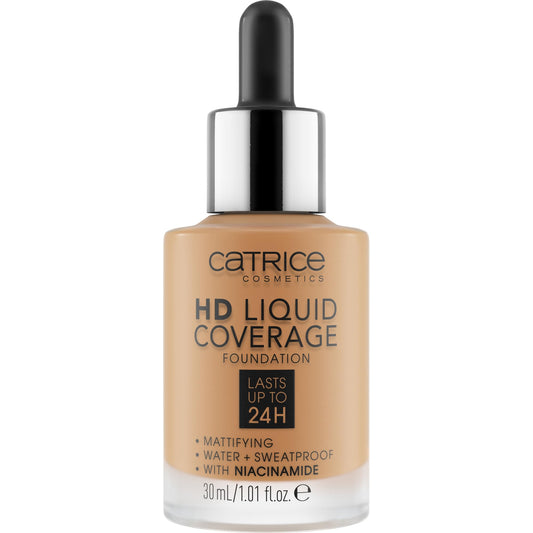 Catrice close-up dropper releasing a drop, illustrating controlled product use benefit