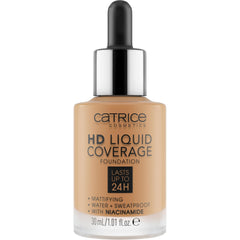 Catrice close-up dropper releasing a drop, illustrating controlled product use benefit