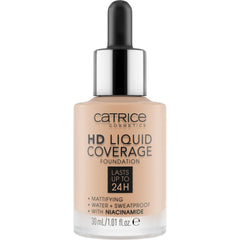 Catrice dropper applicator close-up delivering precise foundation amount and control