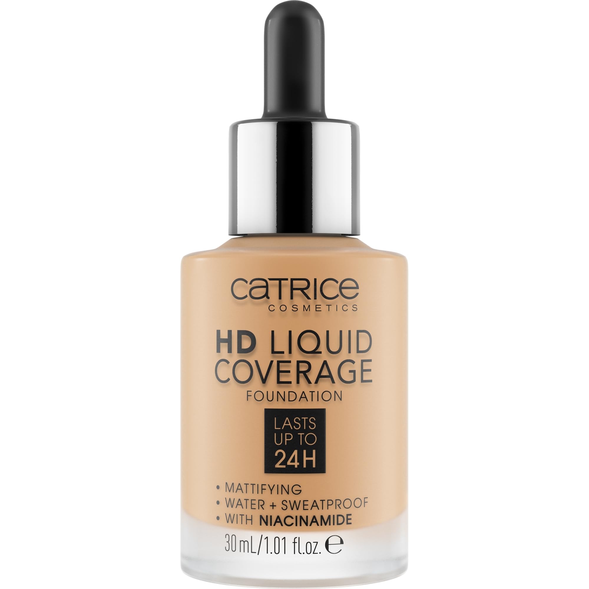 Catrice dropper delivering precise foundation amount for controlled application and less waste