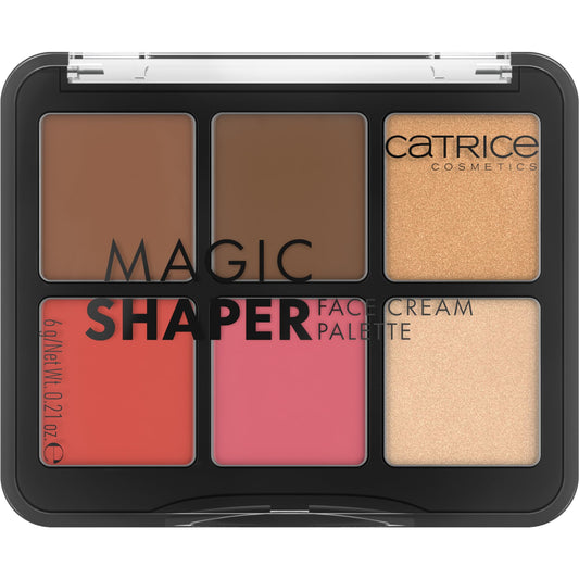 Catrice Magic Shaper front view open palette showing six shades and easy portability
