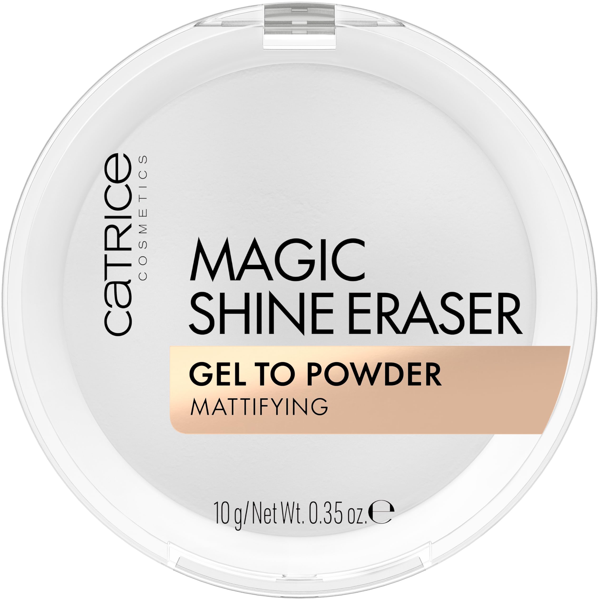 Catrice compact front view showing sleek travel-friendly design and instant matte benefit
