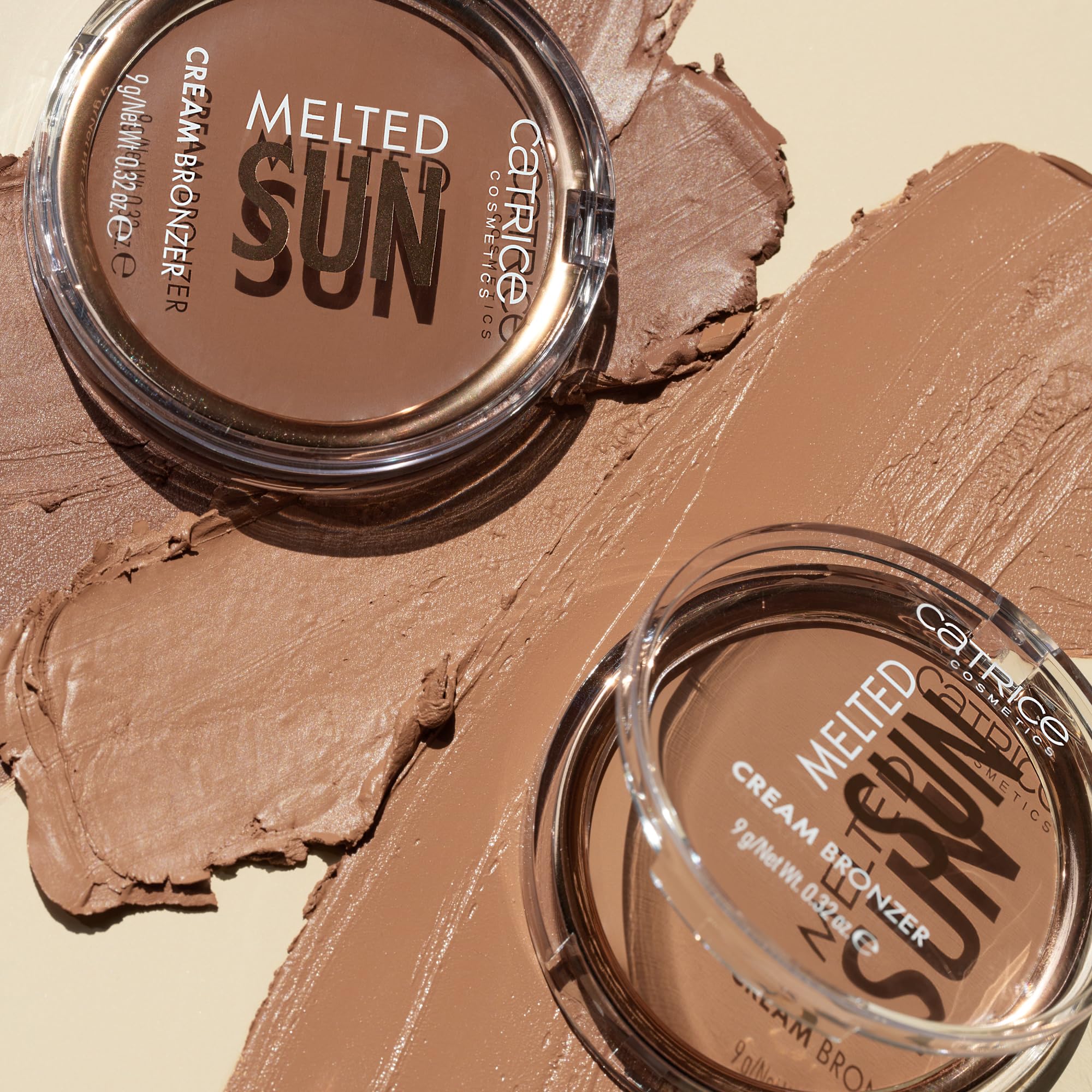 Catrice Melted Sun ingredient and claims label showing paraben-free benefit