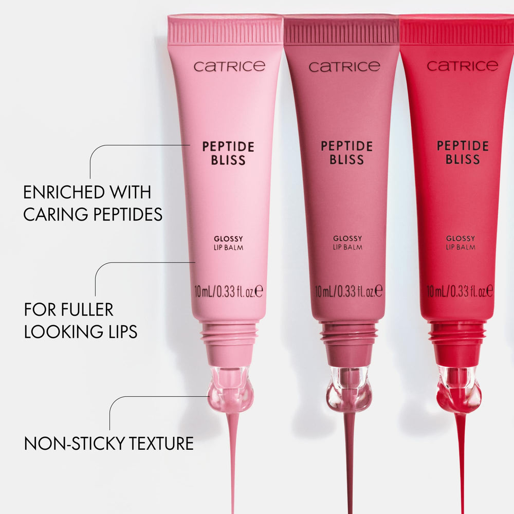 Catrice texture close-up illustrating non-sticky gloss and smooth glide