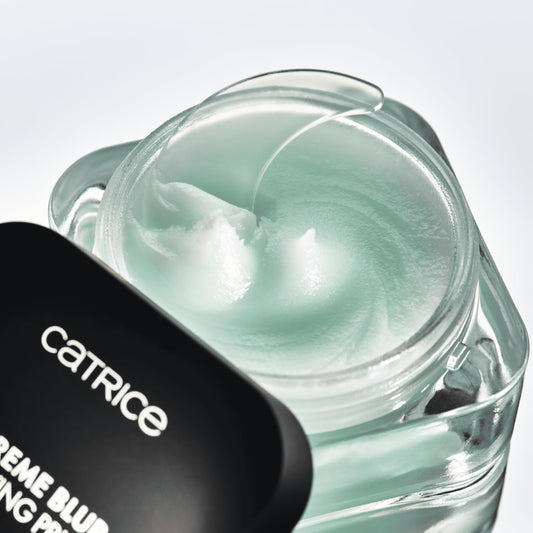 Catrice close-up of icy-blue gel texture highlighting cooling effect