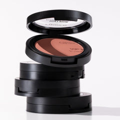 Catrice soft blur powder blush pan close-up highlighting velvety matte surface and smooth finish