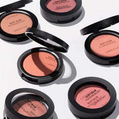 Catrice soft blur powder blush texture swatch on skin demonstrating blendable, buildable color