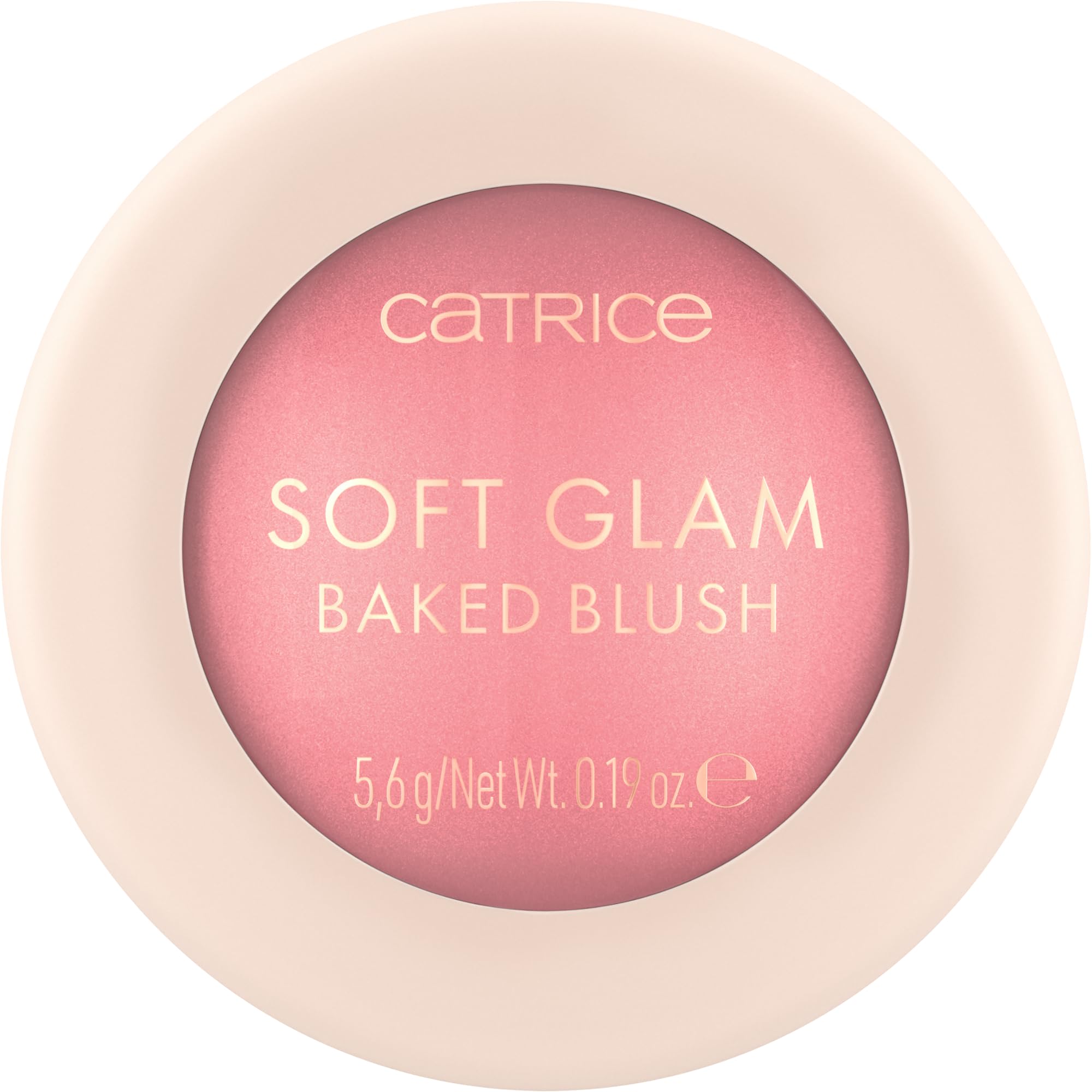 Catrice Soft Glam Baked Blush compact front view showing sleek packaging and shade
