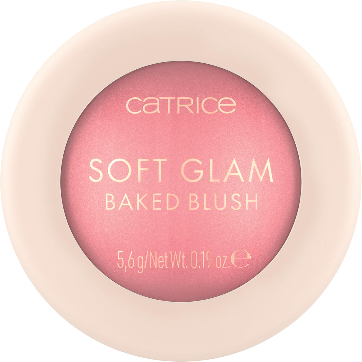 Catrice Soft Glam Baked Blush compact front view showing sleek packaging and shade