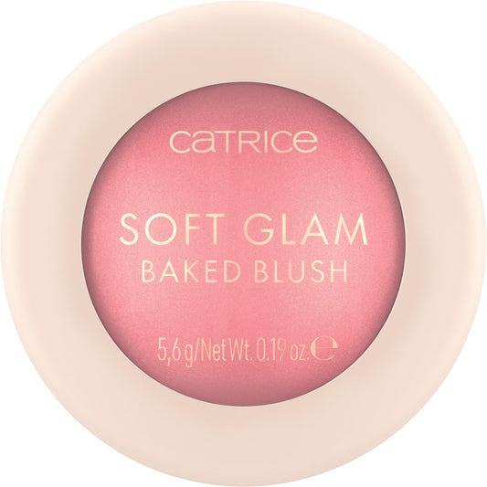Catrice Soft Glam Baked Blush compact front view showing sleek packaging and shade