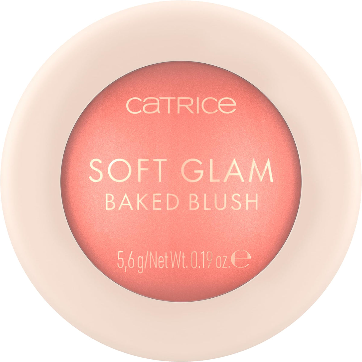 Catrice front compact showing Cheeky Coral shade and sleek packaging for easy travel