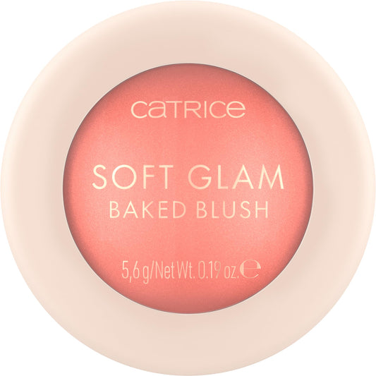 Catrice front compact showing Cheeky Coral shade and sleek packaging for easy travel