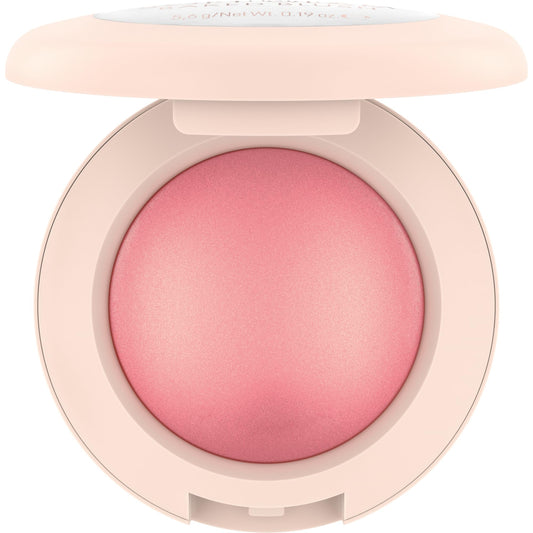 Catrice baked blush close-up of marbled pan texture highlighting luminous finish