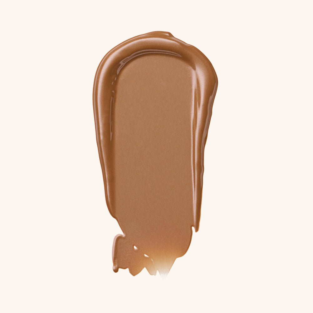 Catrice texture swipe showing creamy luminous fluid for buildable glow