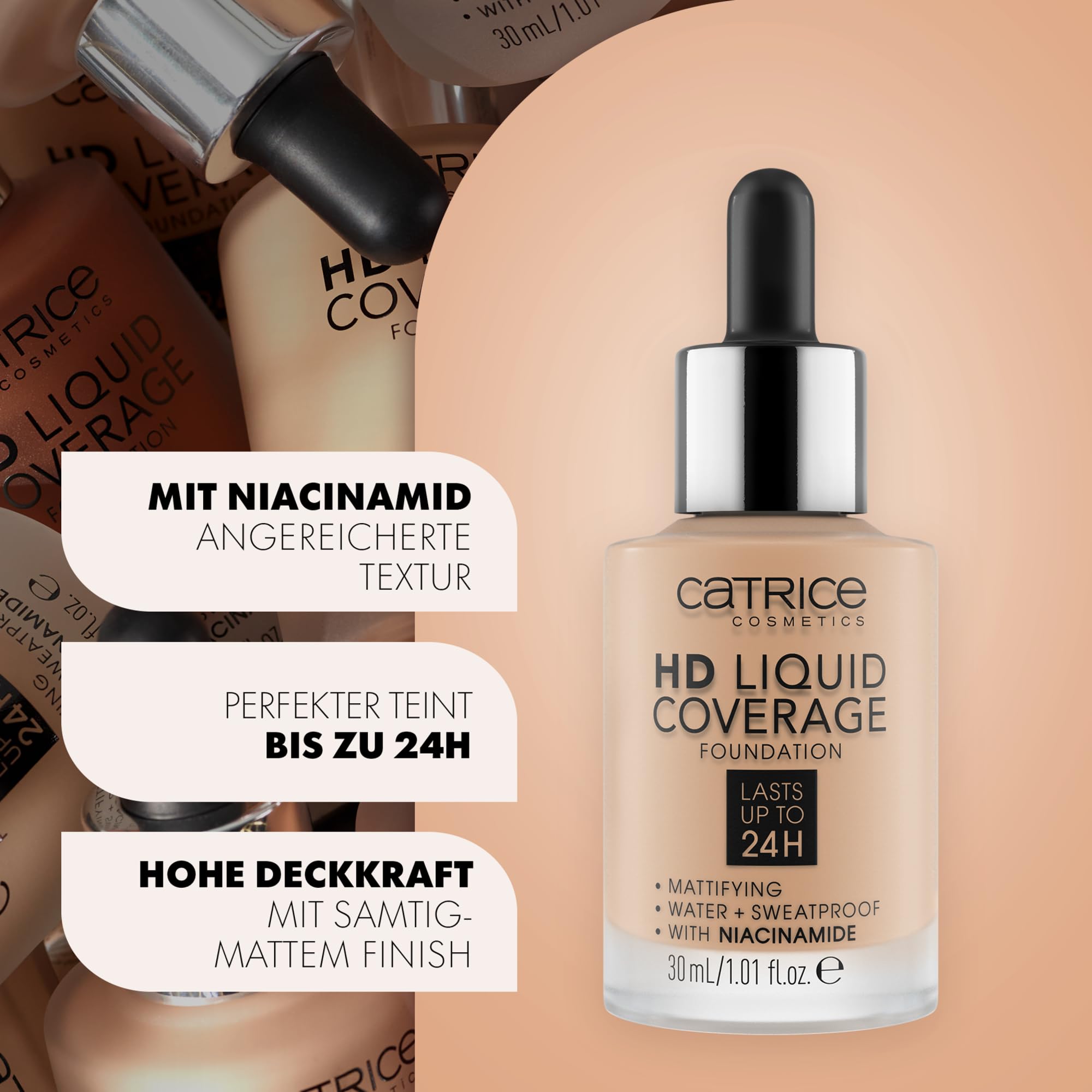 Catrice foundation texture close-up displaying smooth blendability