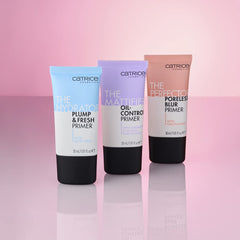 Catrice primer styled on bathroom counter suggesting daily routine ease