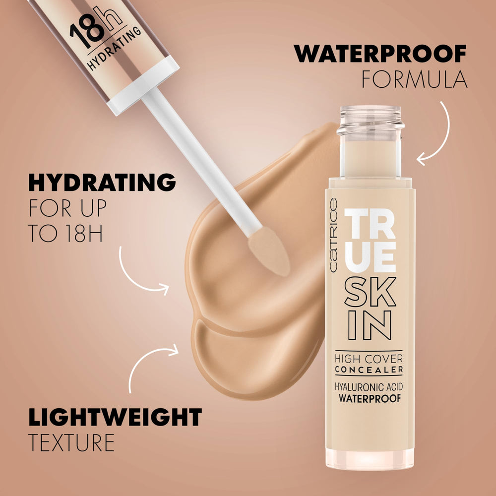 Close-up of Catrice True Skin texture highlighting smooth, blendable formula benefit