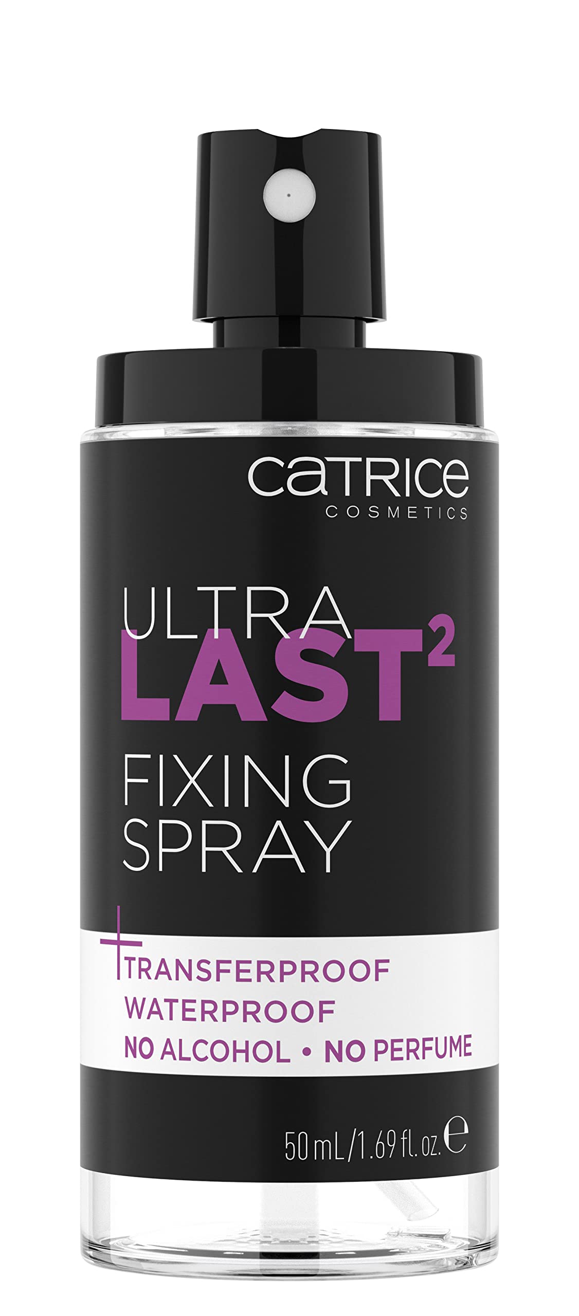 Catrice close-up mist spray demonstrating fine, even application benefit