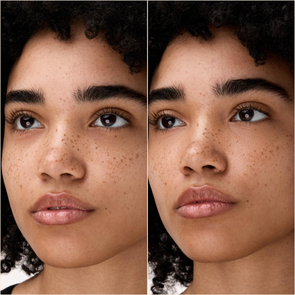 Catrice liquid texture blended on skin illustrating lightweight luminous finish