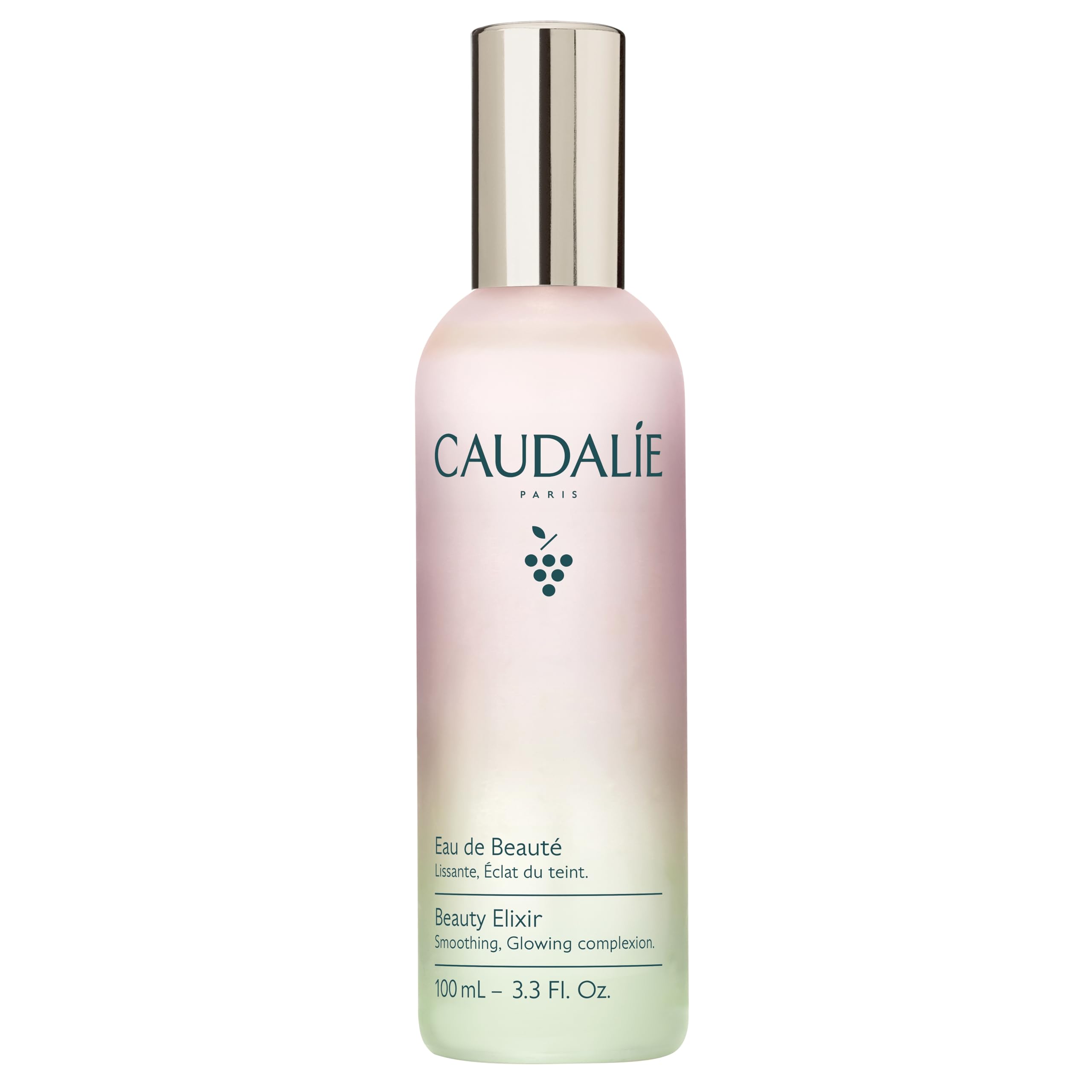 Caudalie bottle front packaging showing label and 100 mL size benefit