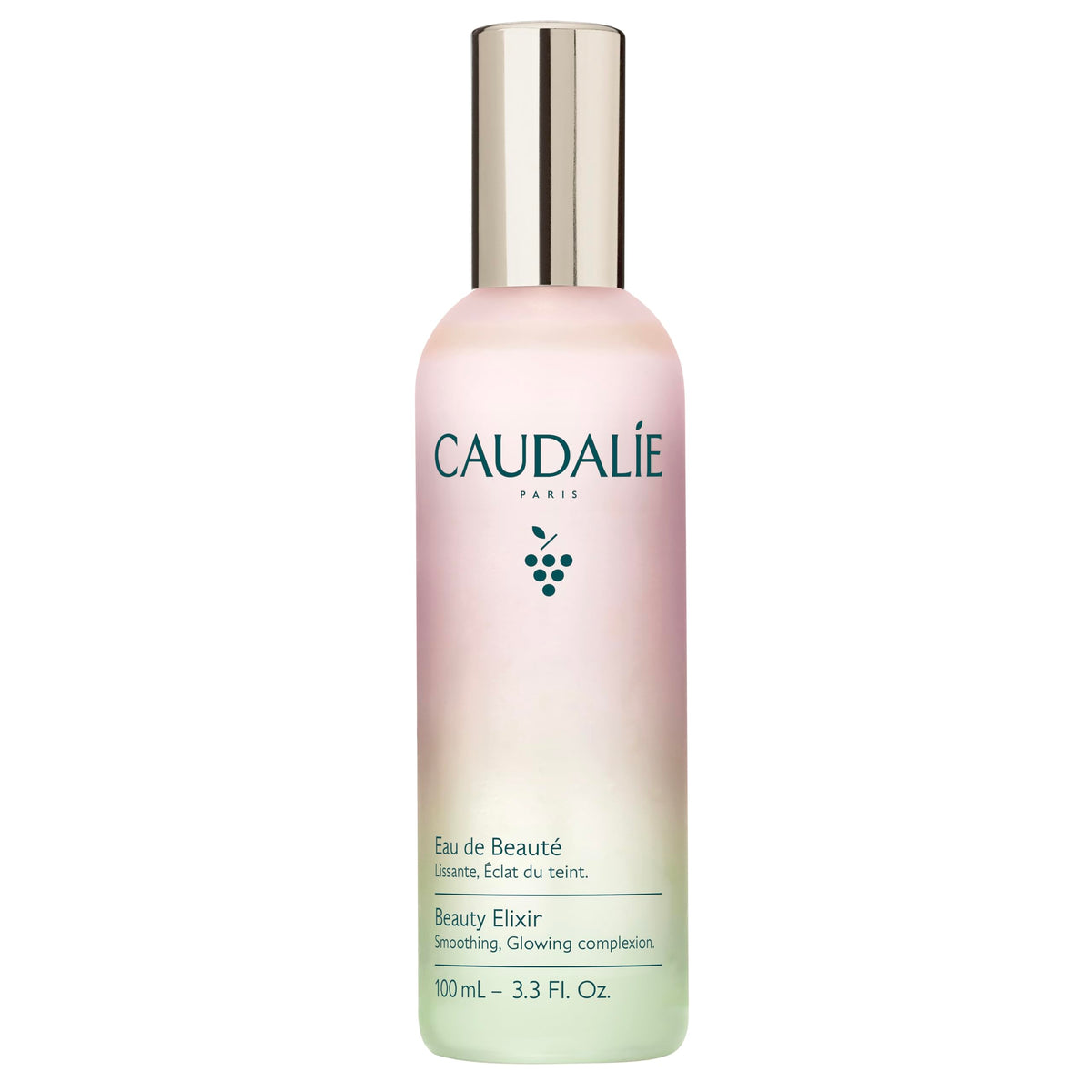 Caudalie bottle front packaging showing label and 100 mL size benefit