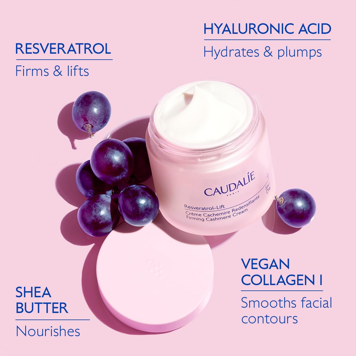 Caudalie recyclable pod laid flat demonstrating refillability and sustainability benefit