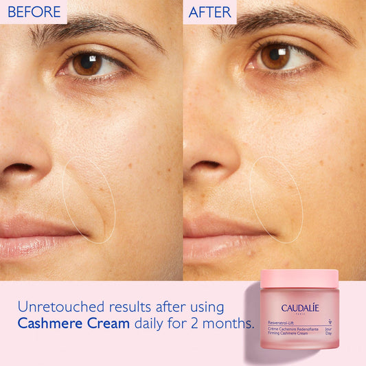 Caudalie refill pod detail highlighting easy-insert design and reduced-waste benefit