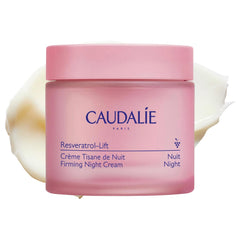 Caudalie front jar showing brand and firming night cream benefit