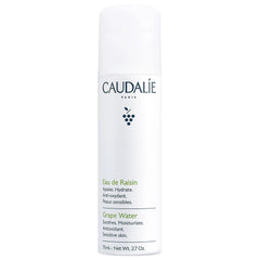 Caudalie grape water front bottle showing packaging and quick hydration benefit