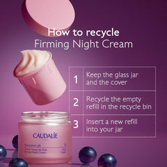 Caudalie night cream being applied to jawline to demonstrate lifting benefit