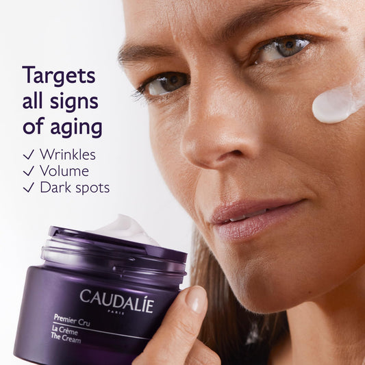 Caudalie Premier Cru refill pod close-up highlighting sustainable refill benefit